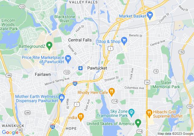 Google Map image for Pawtucket, Rhode Island