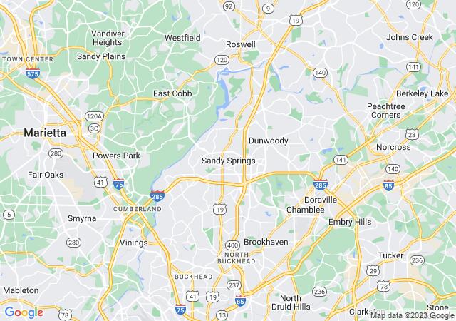 Google Map image for Sandy Springs, Georgia