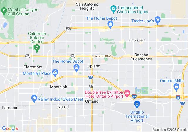 Google Map image for Upland, California