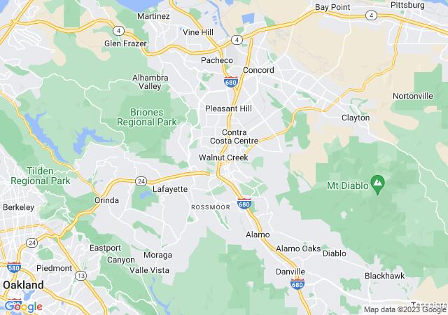 Google Map image for Walnut Creek, California